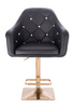 FOTEL HR830KW CZARNY ZŁOTA PODSTAWA