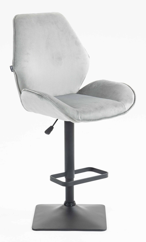 FOTEL HR350KW STALOWY WELUR CZARNA PODSTAWA