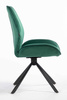 FOTEL HR350 PAJĄK BUTELKOWA ZIELEŃ WELUR CZARNA PODSTAWA