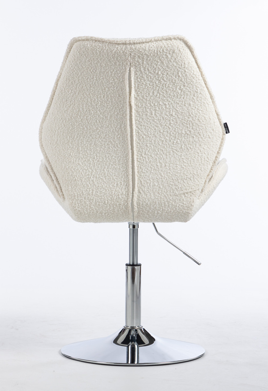 FOTEL HR350N KREMOWY BARANEK CHROMOWANA PODSTAWA