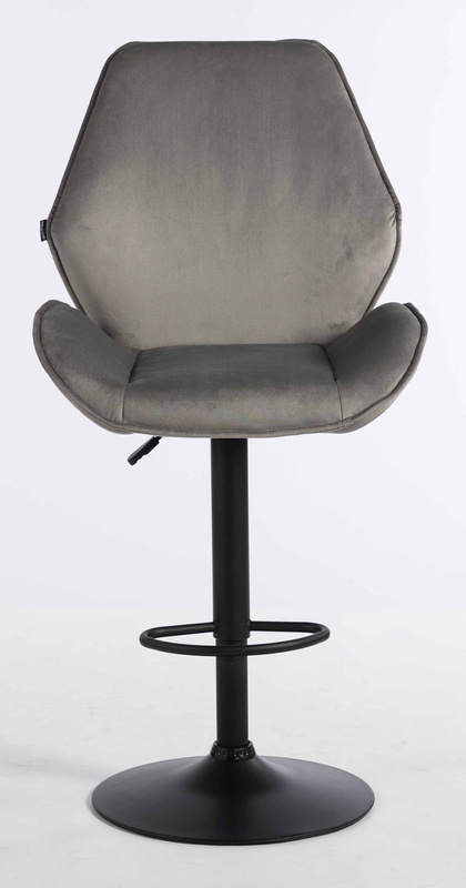 FOTEL HR350W STALOWY WELUR CZARNA PODSTAWA