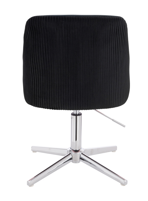 FOTEL HR920CROSS CZARNY WELUR CHROMOWANA PODSTAWA