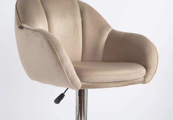 HOKER HR2055W LATTE WELUR CHROMOWANA PODSTAWA