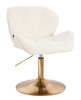 FOTEL HR111N KREMOWY BARANEK ZŁOTA PODSTAWA