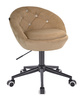 FOTEL HR948K LATTE WELUR CZARNA PODSTAWA