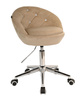 FOTEL HR948K LATTE WELUR CHROMOWANA PODSTAWA