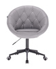 FOTEL HR8516K SZARY CZARNA PODSTAWA