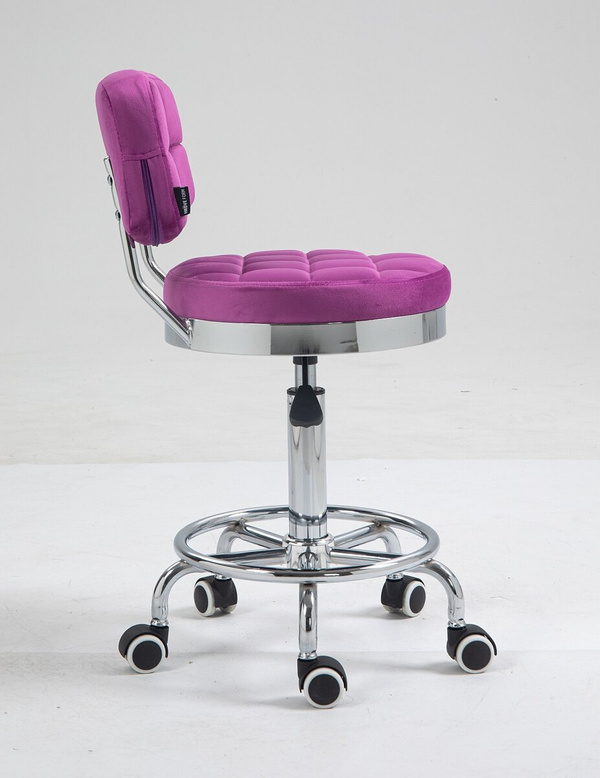 HOKER HR636 FUKSJA WELUR CHROMOWANA PODSTAWA