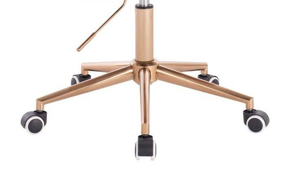 FOTEL HR830K GRAFITOWY WELUR ZŁOTA PODSTAWA