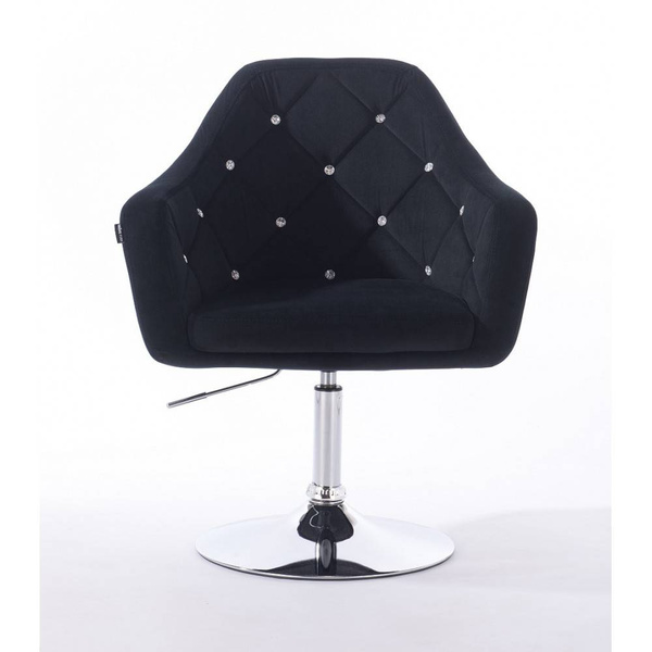 FOTEL HR830 CZARNY WELUR