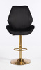 FOTEL HR350W CZARNY WELUR ZŁOTA PODSTAWA