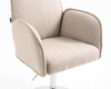 FOTEL HR280N LATTE BARANEK CHROMOWANA PODSTAWA