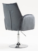FOTEL HR280N GRAFITOWY WELUR CHROMOWANA PODSTAWA