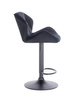 FOTEL HR111W CZARNY WELUR CZARNY MAT
