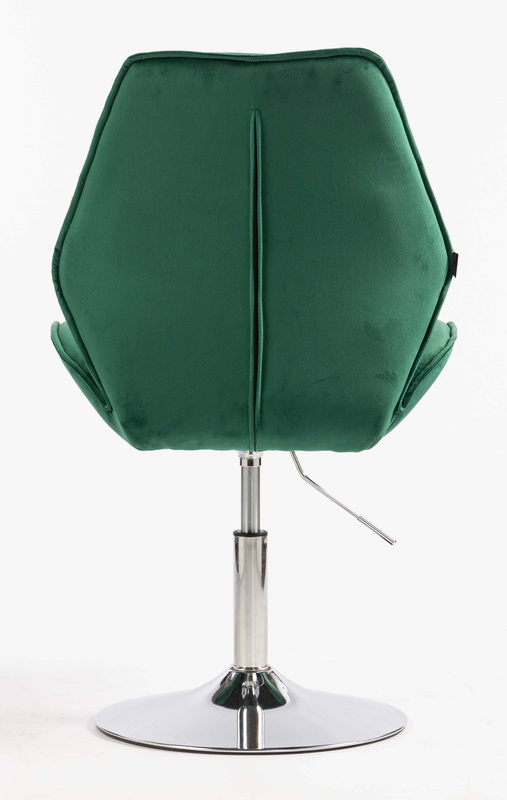 FOTEL HR350N BUTELKOWA ZIELEŃ WELUR CHROMOWANA PODSTAWA