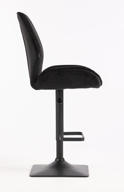 FOTEL HR350KW CZARNY WELUR CZARNA PODSTAWA