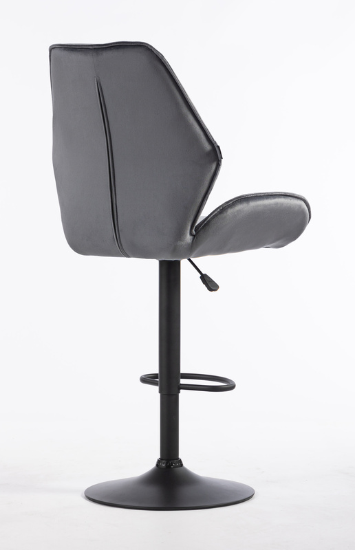 FOTEL HR350W GRAFITOWY WELUR CZARNA PODSTAWA