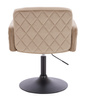FOTEL HR802N LATTE WELUR CZARNA PODSTAWA