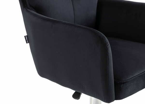 HOKER HR250W CZARNY WELUR  CHROMOWANA PODSTAWA