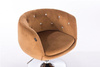 FOTEL HR333CROSS MIODOWY WELUR CHROMOWANA PODSTAWA