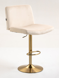 HOKER HR150W KREMOWY WELUR ZŁOTA PODSTAWA