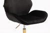 FOTEL HR350N CZARNY WELUR ZŁOTA PODSTAWA