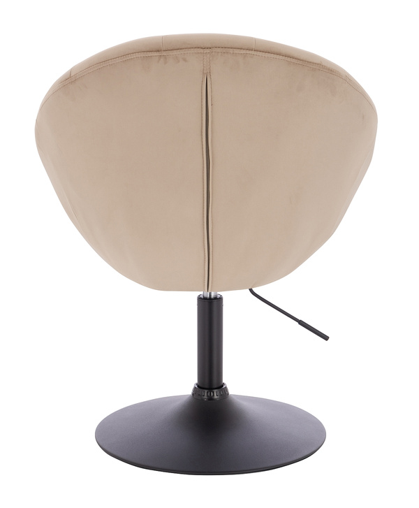 FOTEL HR8516CN LATTE WELUR CZARNA PODSTAWA