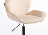 FOTEL HR350K KREMOWY WELUR CZARNA PODSTAWA