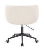 FOTEL HR333K KREMOWY BARANEK CZARNA PODSTAWA