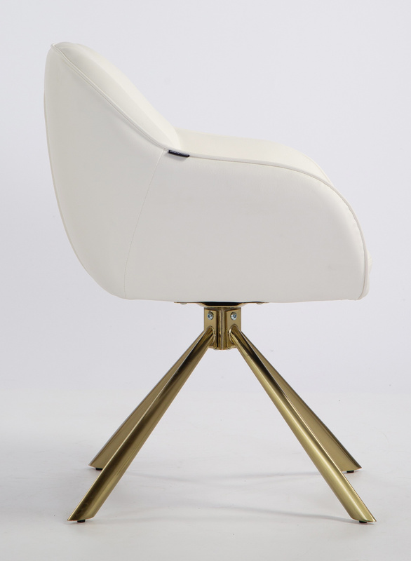 FOTEL HR2055 BIAŁY ZŁOTY PAJĄK