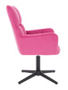 FOTEL HR650CROSS MALINOWY WELUR CZARNA PODSTAWA