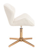 FOTEL HR111CROSS KREMOWY BARANEK ZŁOTA PODSTAWA