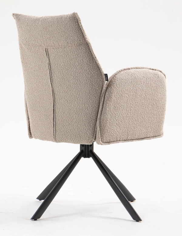 FOTEL HR280 LATTE BARANEK CZARNY PAJĄK 