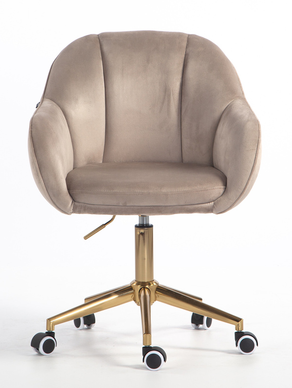 HOKER HR2055K LATTE WELUR ZŁOTA PODSTAWA