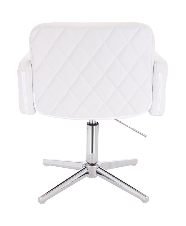 FOTEL HC802CROSS BIAŁY CHROMOWANA PODSTAWA