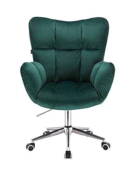 FOTEL HR650K BUTELKOWA ZIELEŃ WELUR