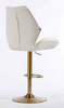 FOTEL HR350W KREMOWY BARANEK ZŁOTA PODSTAWA