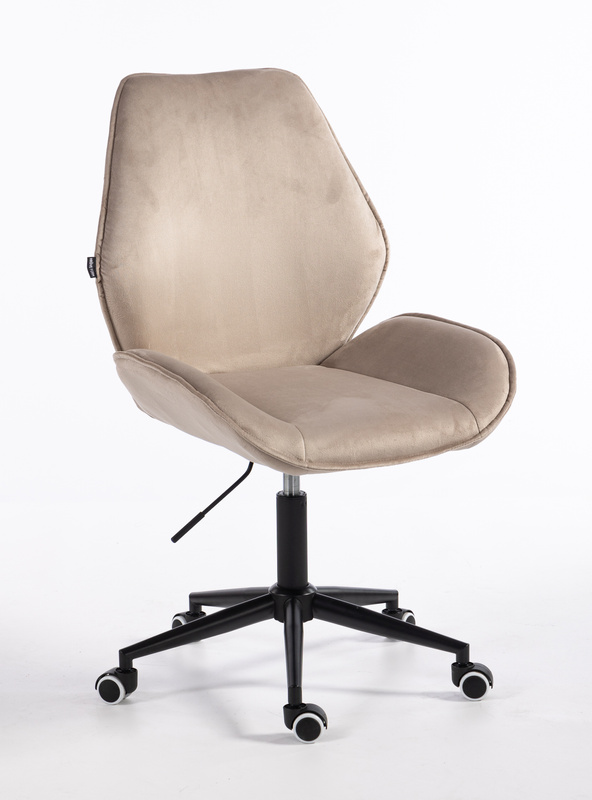 FOTEL HR350K LATTE WELUR CZARNA PODSTAWA