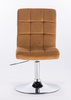 FOTEL HR7009N MIODOWY WELUR CHROMOWANA PODSTAWA