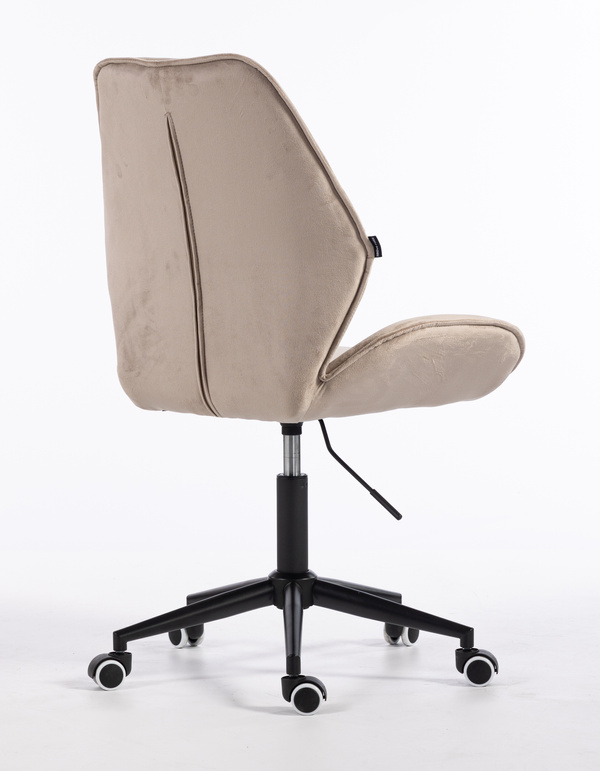 FOTEL HR350K LATTE WELUR CZARNA PODSTAWA