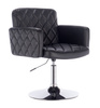 FOTEL HR802N CZARNY CHROMOWANA PODSTAWA