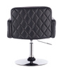 FOTEL HR802N CZARNY CHROMOWANA PODSTAWA