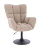 FOTEL HR650N LATTE BARANEK CZARNA PODSTAWA