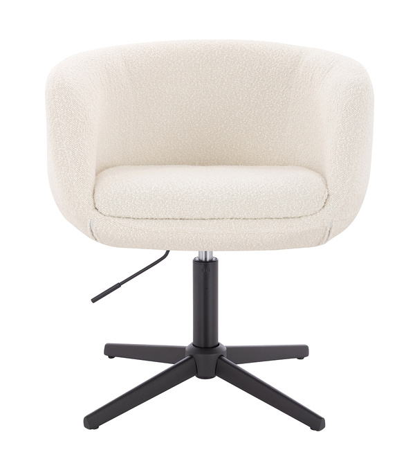 FOTEL HR333CROSS KREMOWY BARANEK CZARNA PODSTAWA