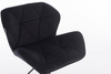 FOTEL HR111W CZARNY WELUR CZARNY MAT