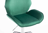 FOTEL HR350K BUTELKOWA ZIELEŃ WELUR CHROMOWANA PODSTAWA
