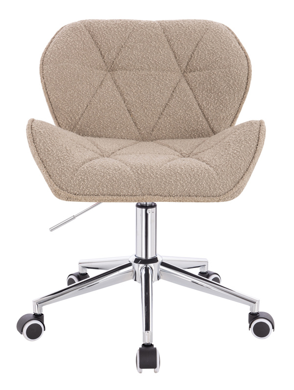 FOTEL HR111K LATTE BARANEK CHROMOWANA PODSTAWA