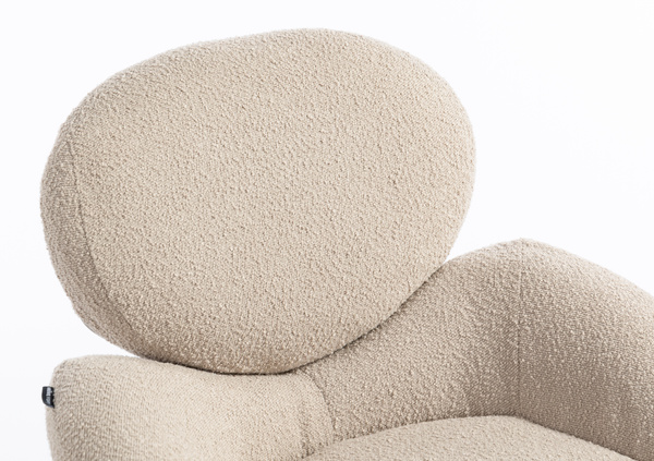 FOTEL HR2045 LATTE BARANEK ZŁOTA PODSTAWA