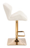 FOTEL HR111KW KREMOWY BARANEK ZŁOTA PODSTAWA