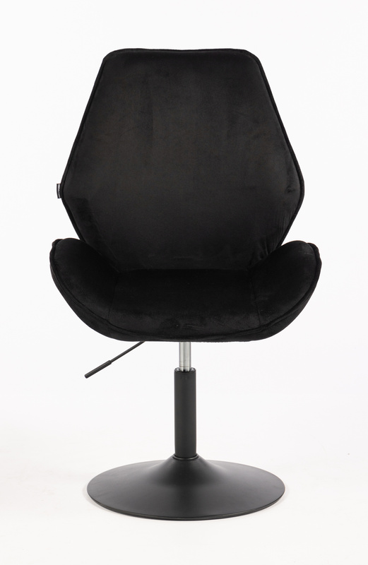 FOTEL HR350N CZARNY WELUR CZARNA PODSTAWA